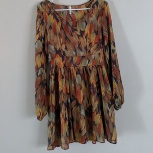 S print chiffon dress
